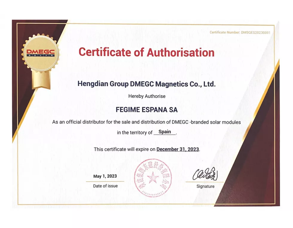 Fegime certificación